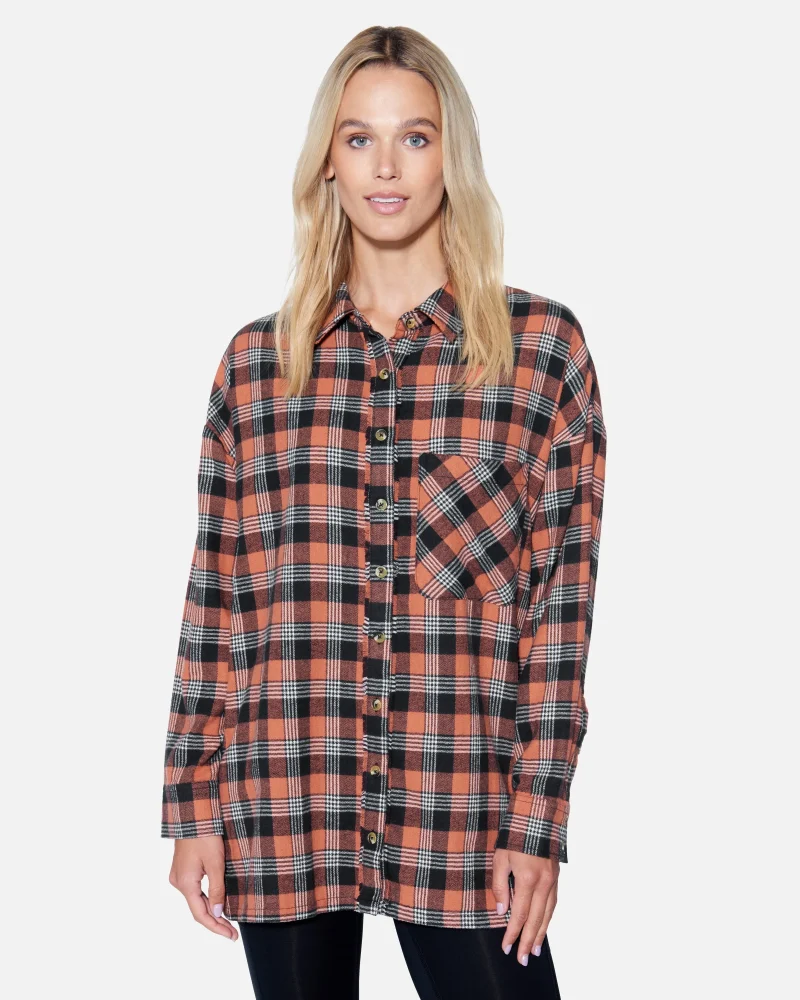 austin plaid boyfriend shirt for women scaled