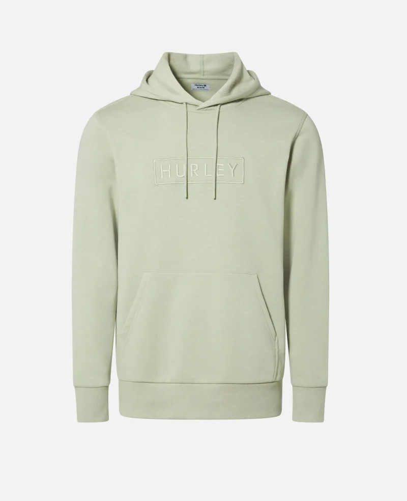 boxed logo pullover hoodie essential