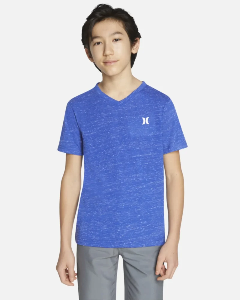 boys cloud v neck slub tee