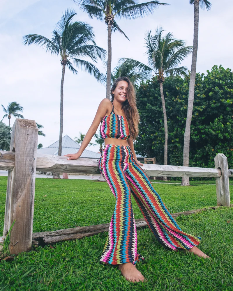 chevron knit lounge pants for summer scaled