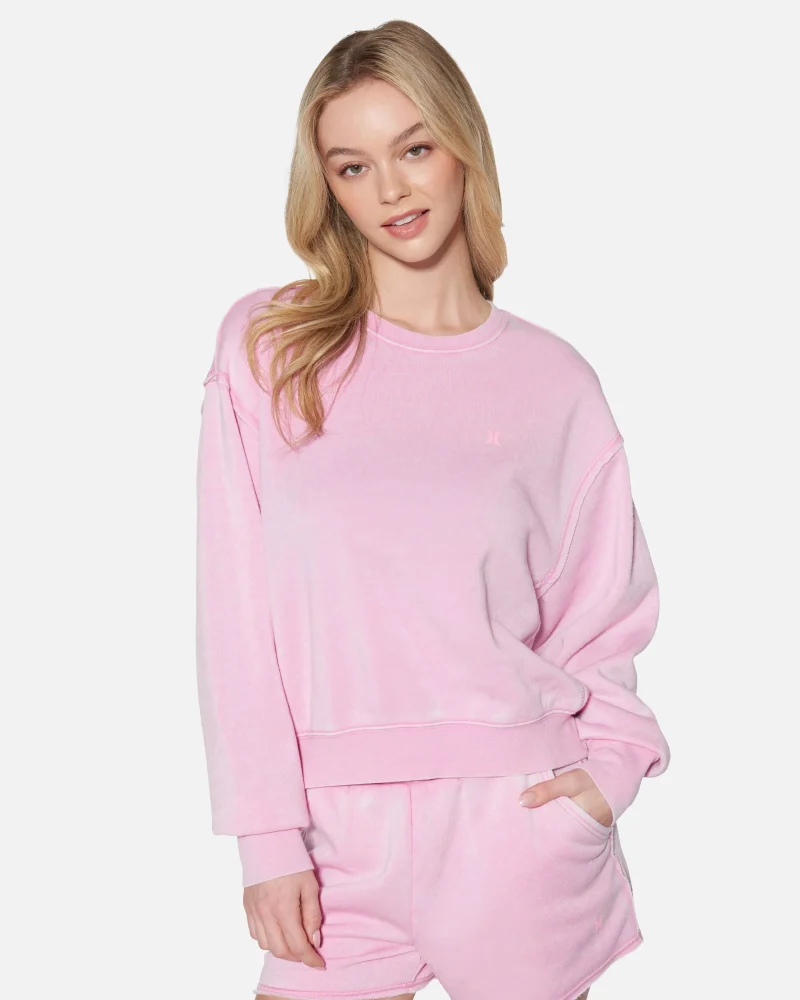 cozy burnout fleece crewneck sweatshirt 1 scaled