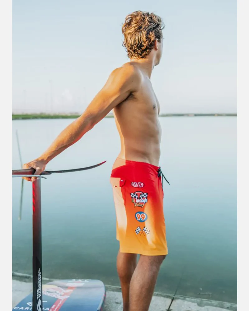 eco friendly nascar flames 18 boardshorts