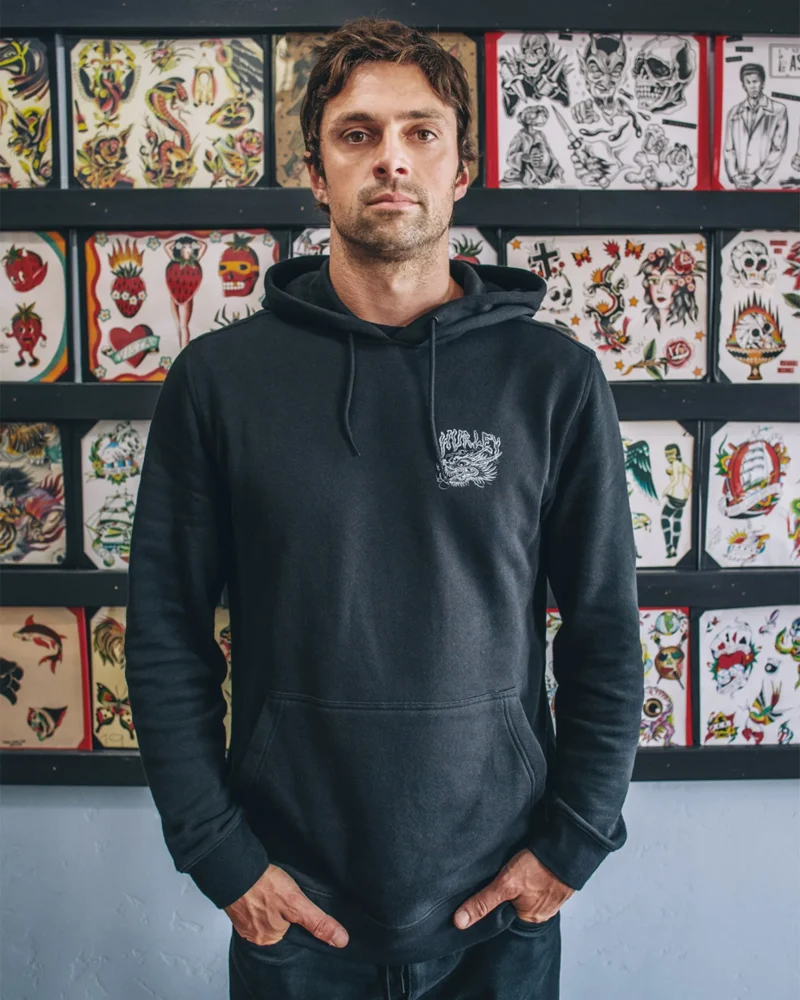 elliot dragon fleece pullover hoodie