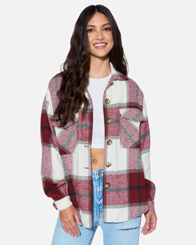 essential plaid utility shirt jacket scaled