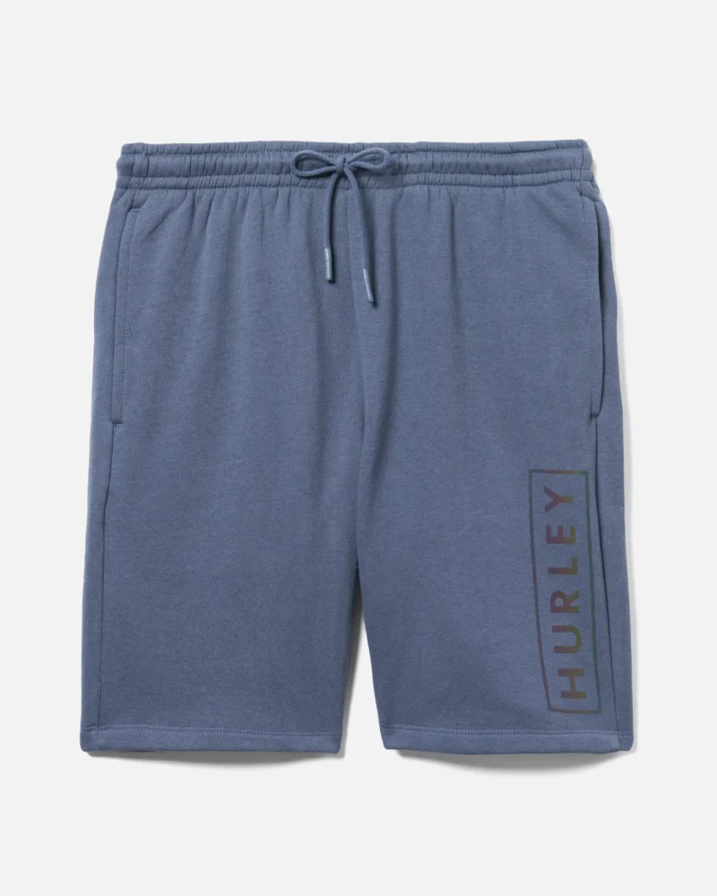 exist logo cotton fleece shorts