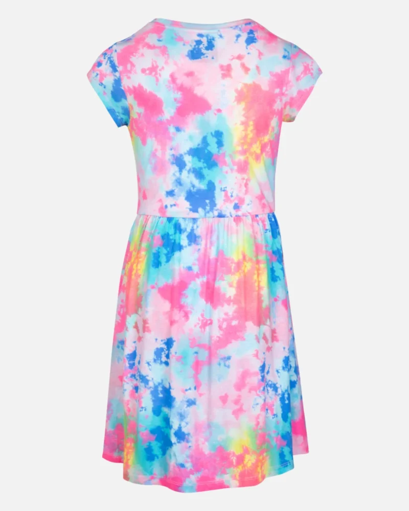 girls summer cutout print dress