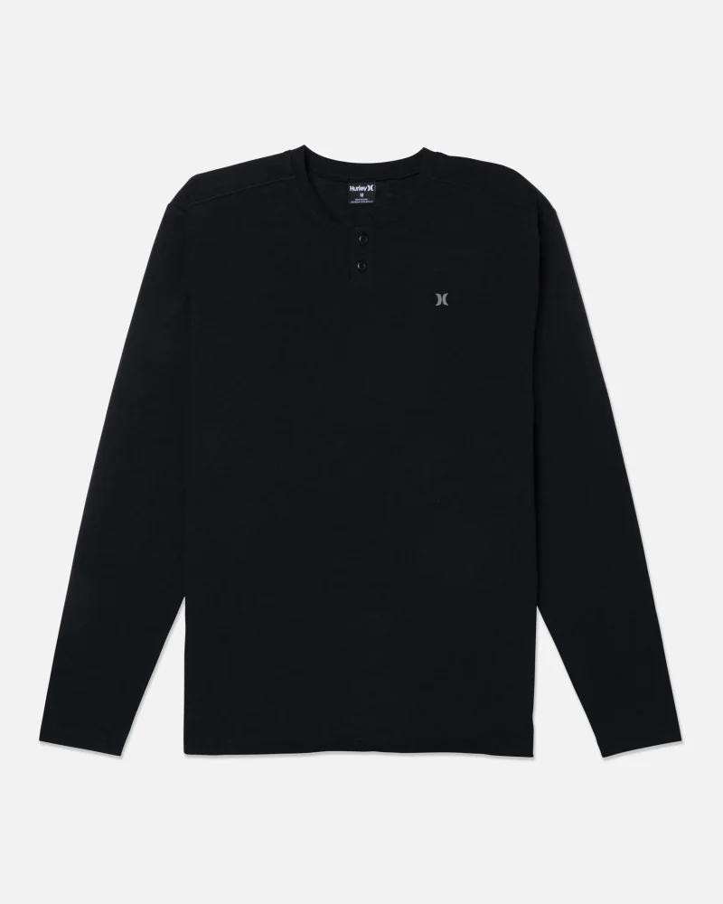 h2o dri slub long sleeve henley shirt