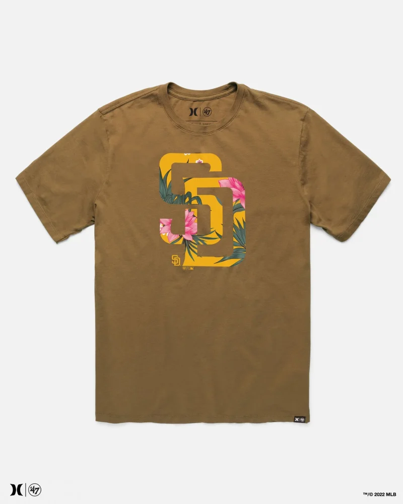 hurley 47 padres short sleeve t shirt