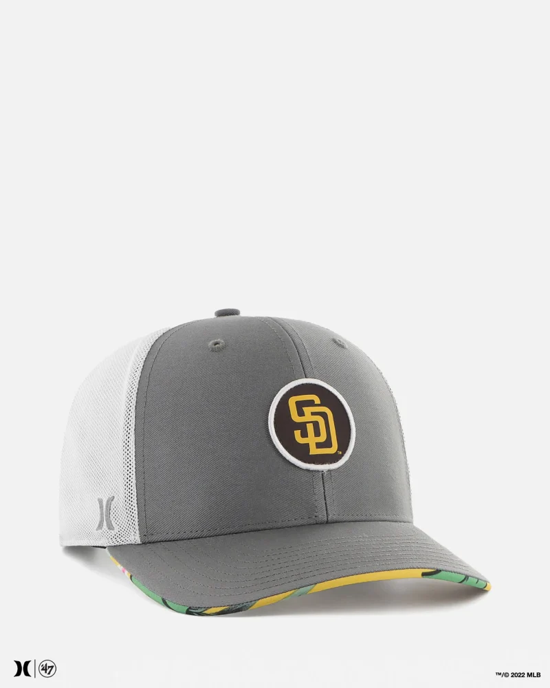 hurley 47 san diego padres trucker hat