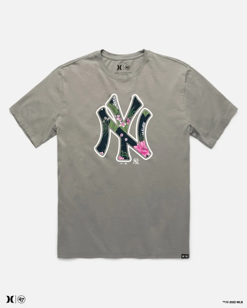 hurley 47 yankees short sleeve t shirt