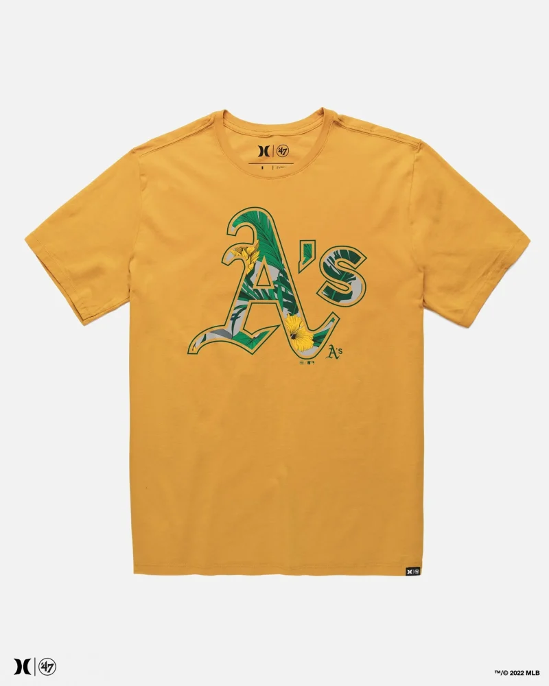 hurley athletics 47 oakland short sleeve t shirt