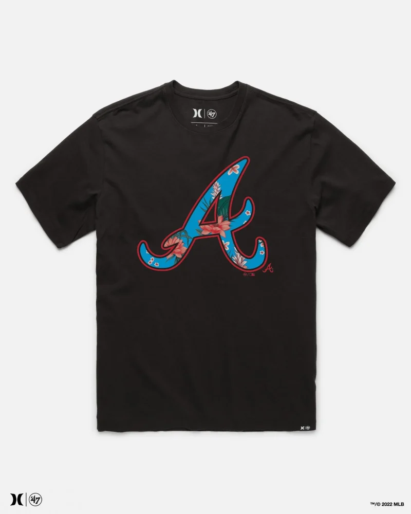 hurley atlanta braves t shirt short sleeve