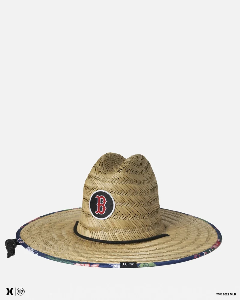 hurley boston red sox straw hat