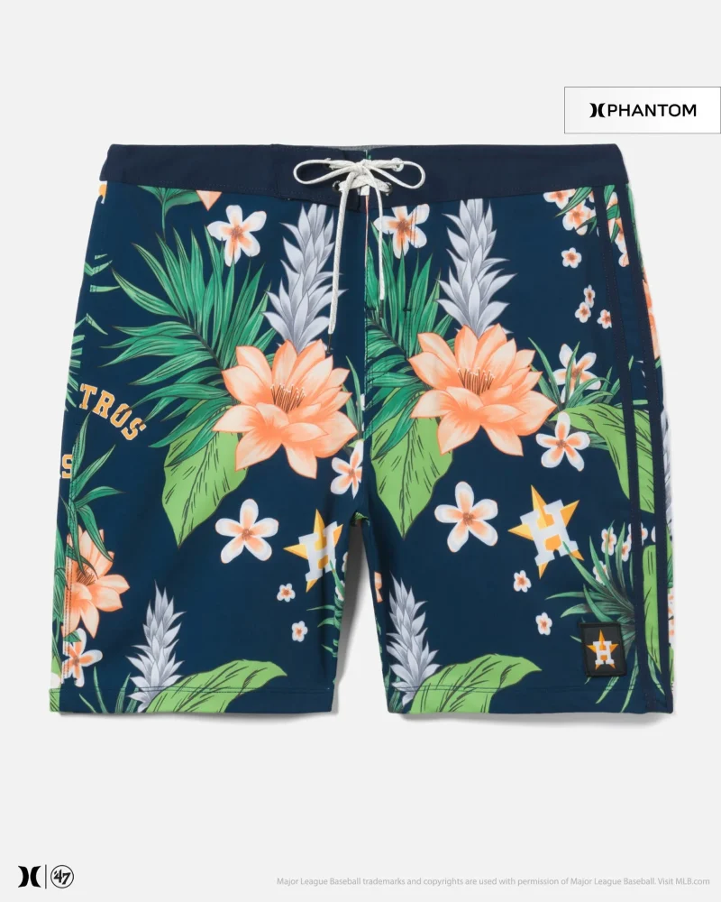 hurley houston astros phantom boardshorts tropics tailgate