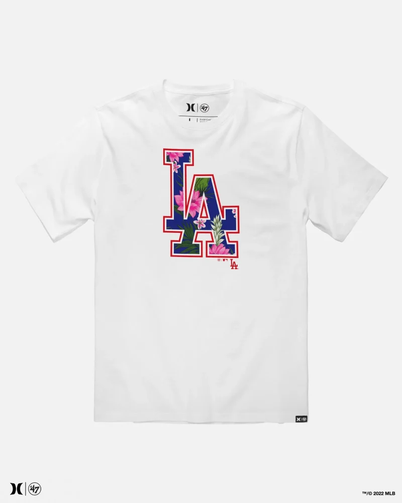 hurley la dodgers short sleeve t shirt