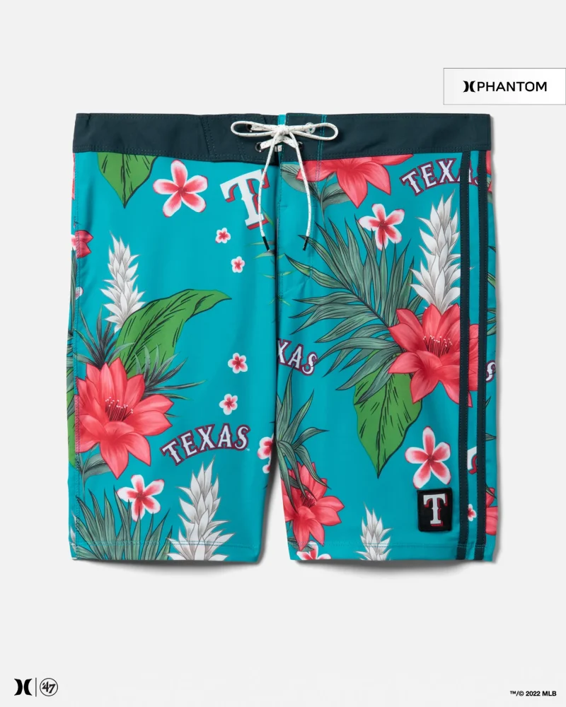 hurley phantom tropics 47 texas rangers boardshorts 18