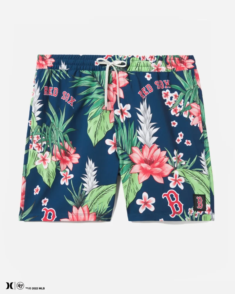 hurley x 47 boston red sox cannonball tropics volley boardshorts