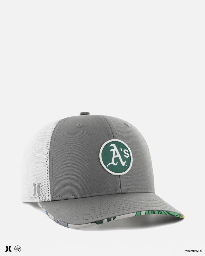 hurley x 47 oakland athletics trucker hat