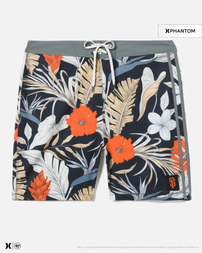 hurley x 47 sf giants phantom tailgate paradise boardshorts 18