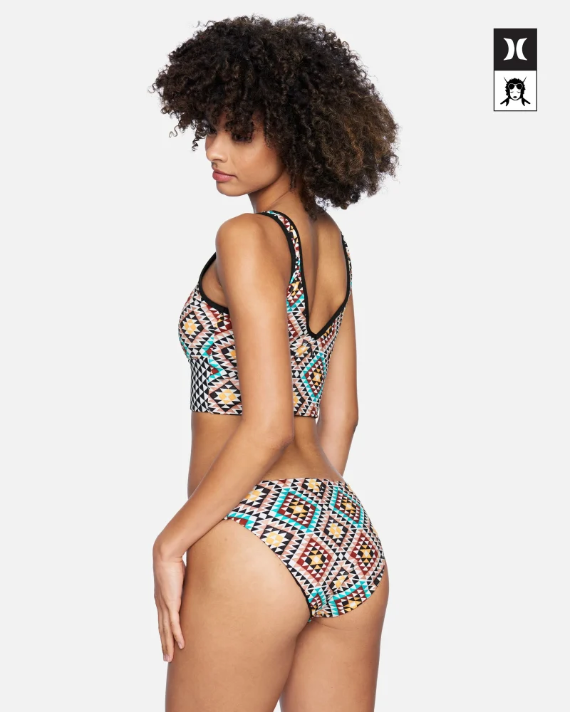 hurley x black girls surf mosaic geo full side bikini bottom scaled