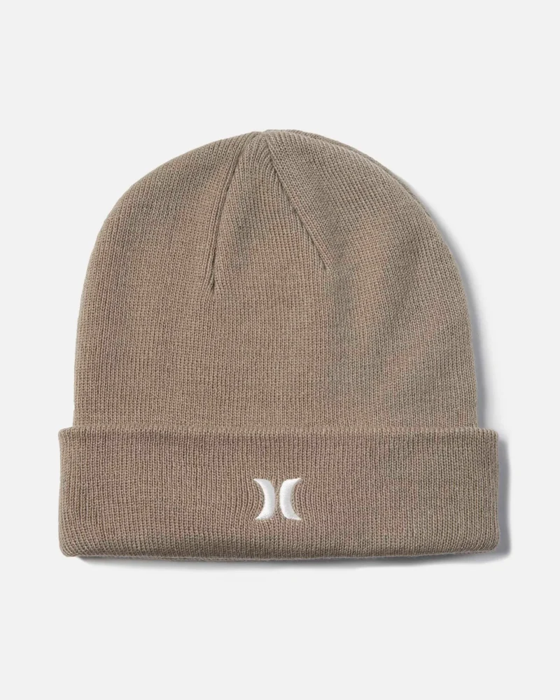 icon cuff knit beanie