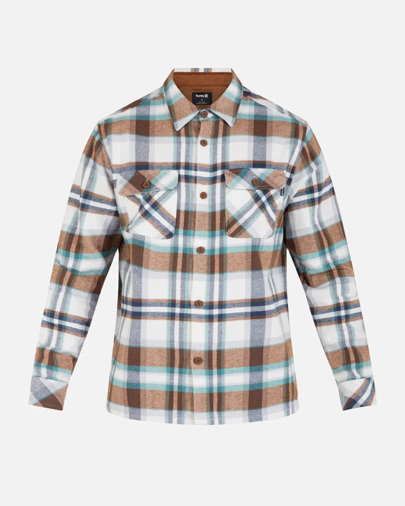 men s santa cruz shoreline flannel long sleeve shirt