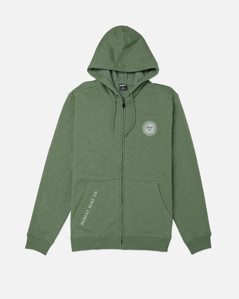 shady slub zip hoodie