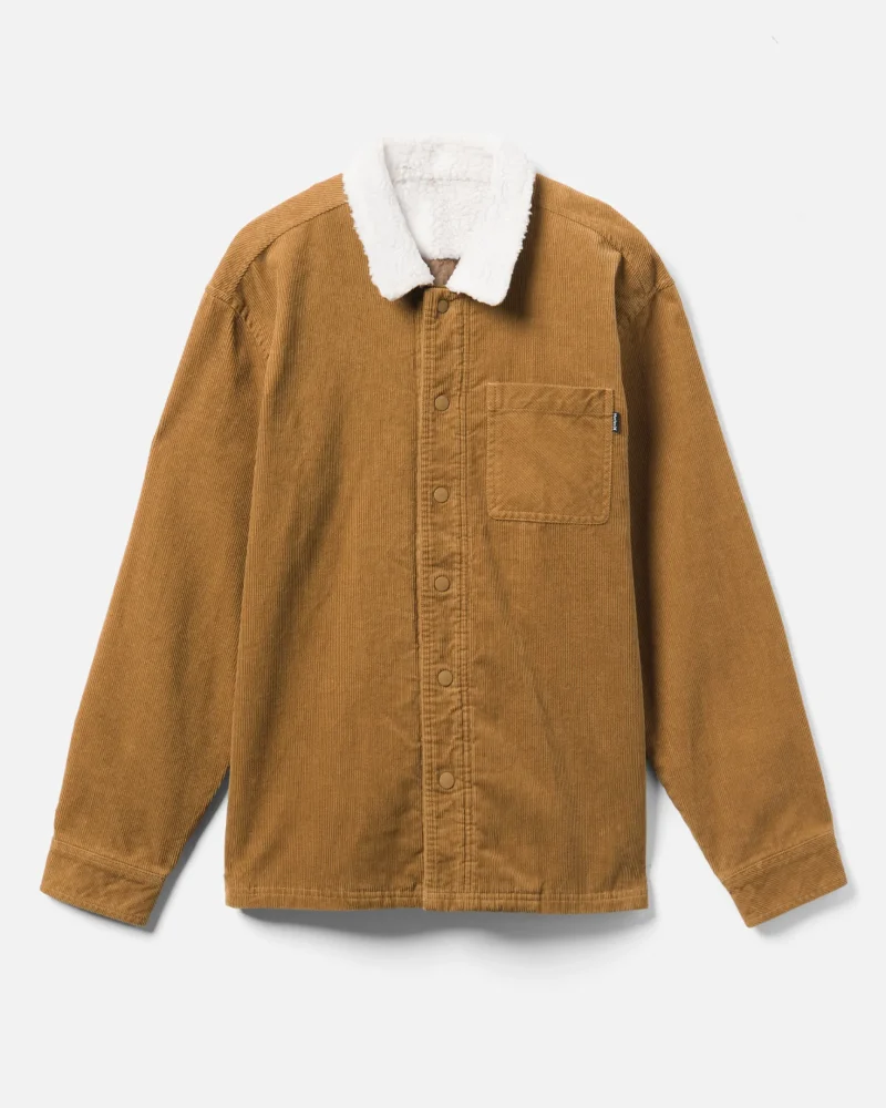 sherpa lined bixby cord long sleeve shirt