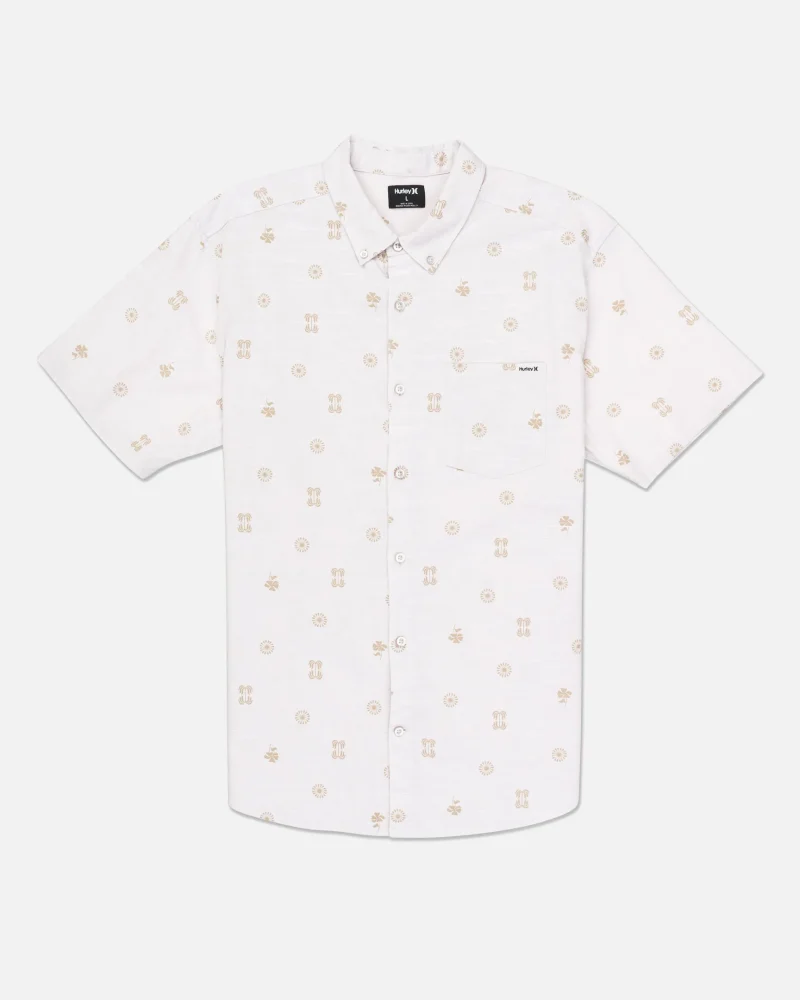 stretch print short sleeve shirt one only