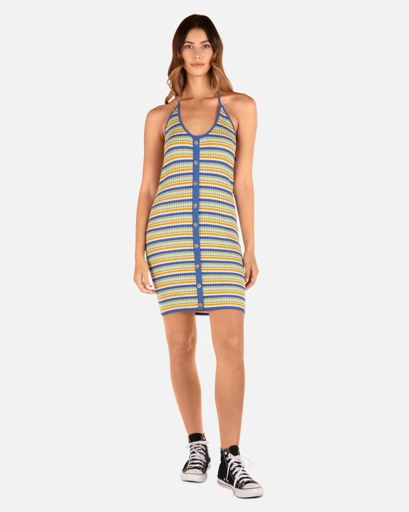 striped redondo mini dress sweater scaled