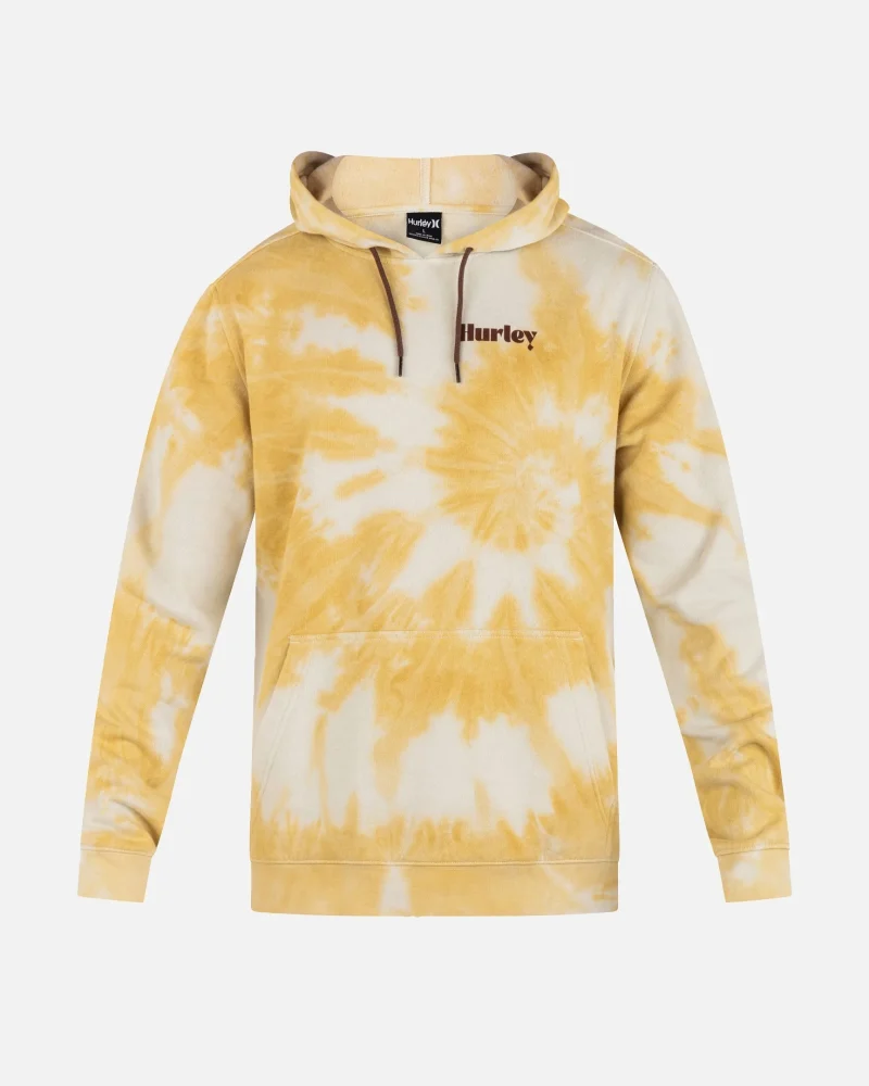 tidalwave tie dye fleece pullover hoodie