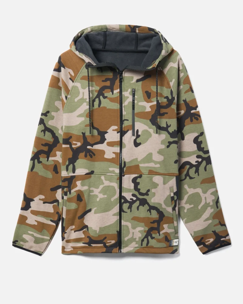 wilder camo full zip hoodie heat activated design